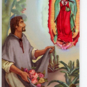 ST. JUAN DIEGO - Relic Heilige Karte - Gesegnet von Papst Franziskus