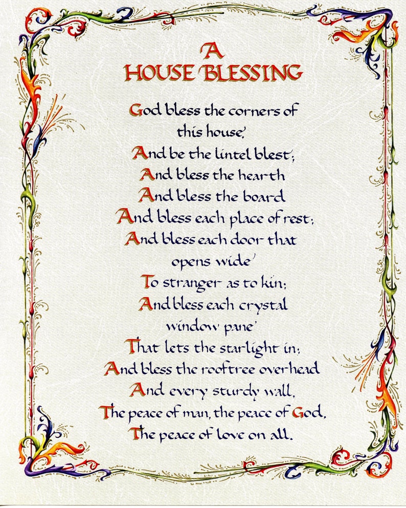 House Blessing 31 Catholic Picture Print Etsy