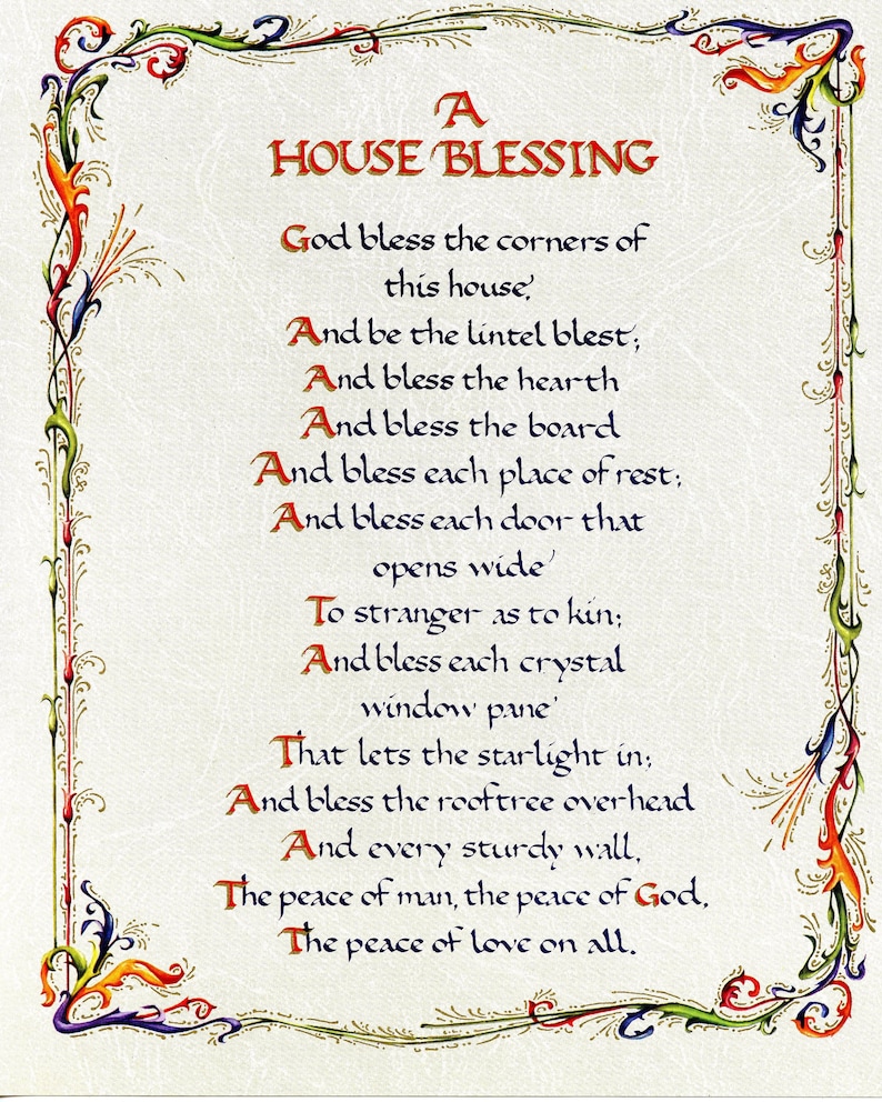 House Blessing 31 Catholic Picture Print Etsy