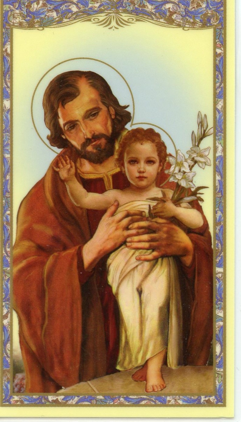 ST. JOSEPH NOVENA  Holy card  Prayer card Pack of 25 image 0
