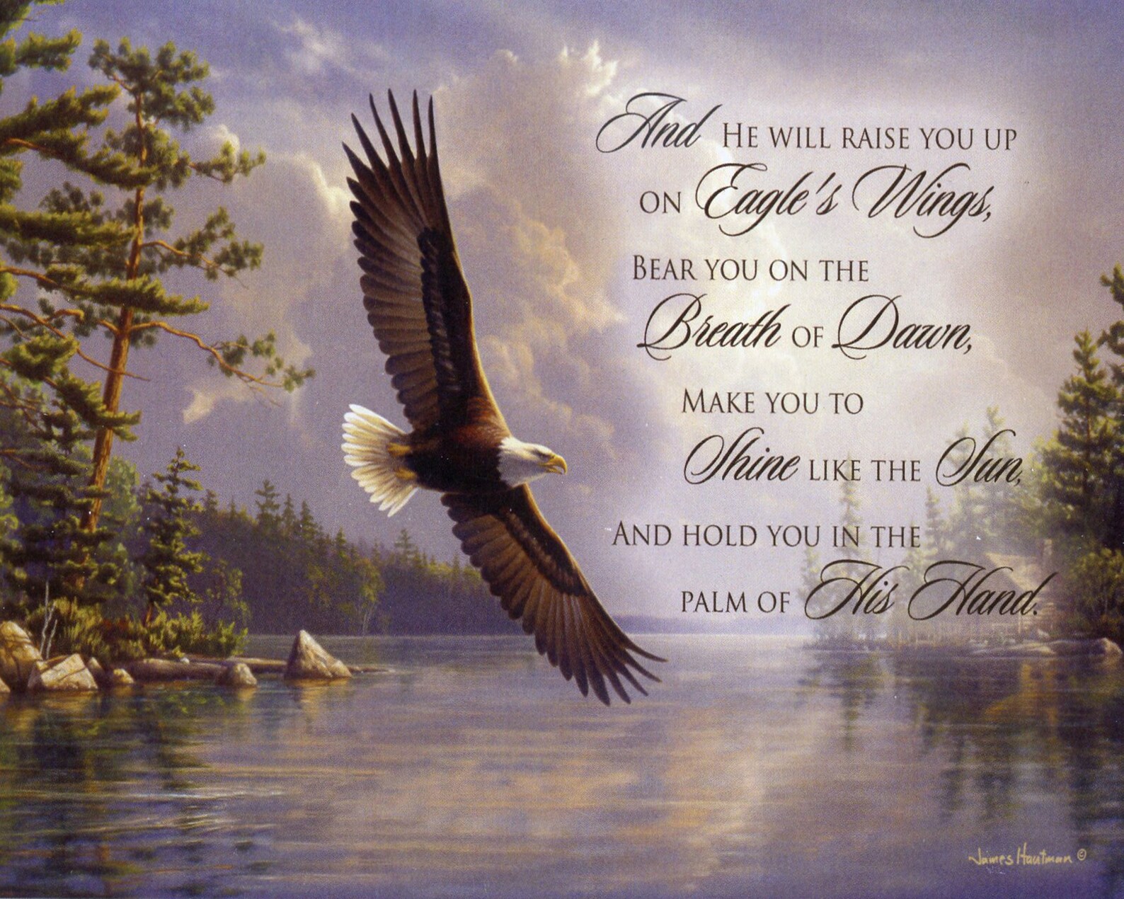 EAGLES WINGS Catholic picture print Etsy