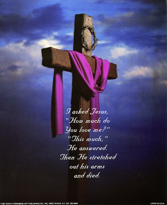 LENT CROSS Catholic Picture Print Etsy Denmark