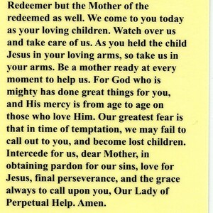 Our Lady of Perpetual Help 1 - Holy Card - Prayer Card -pack of 25 - Etsy