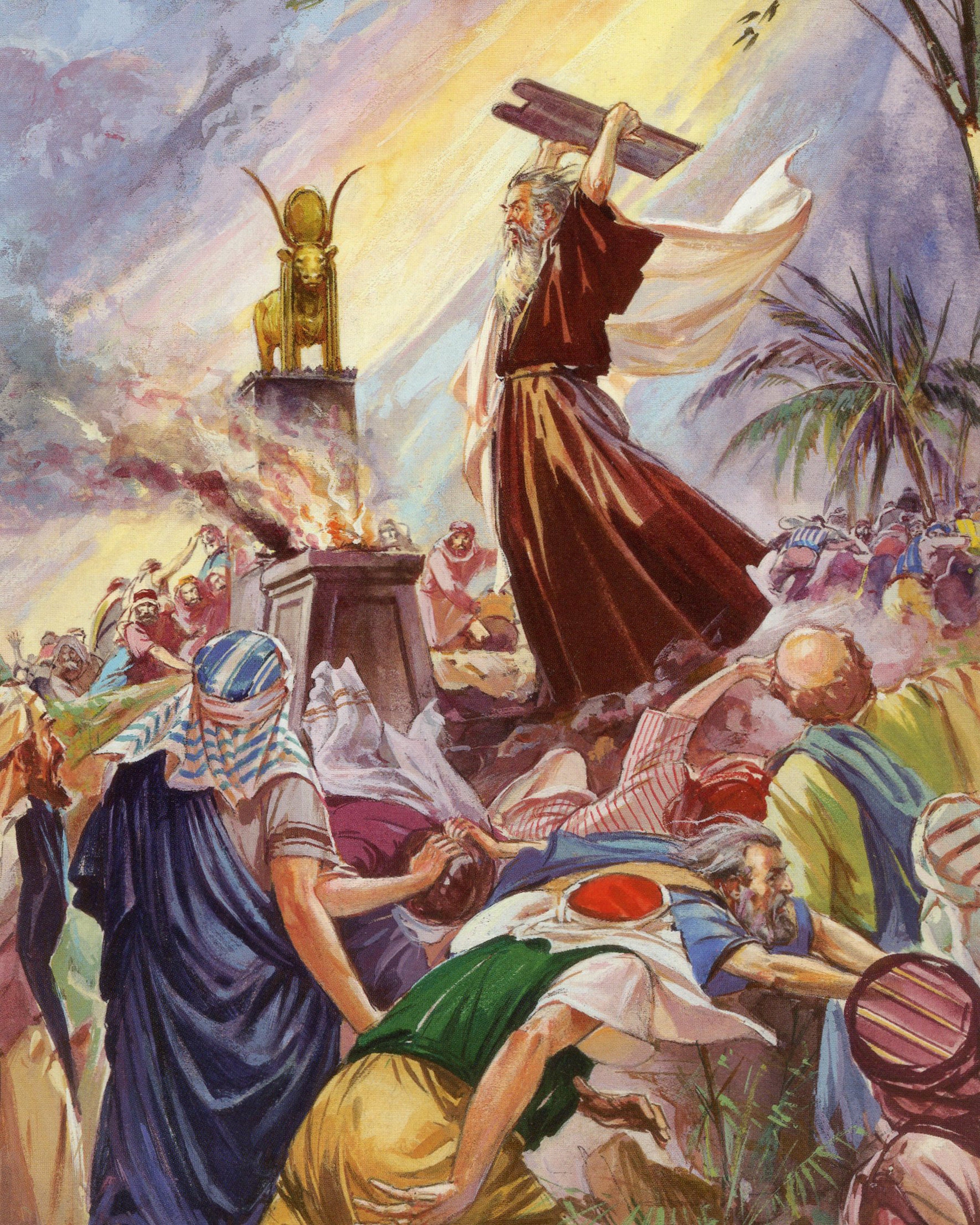 Moses Breaks Tablets P Catholic Picture Print Etsy