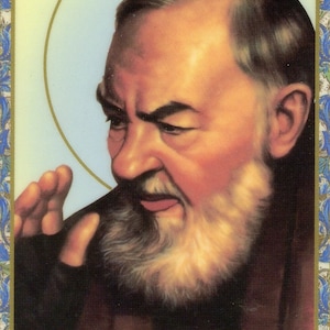 ST. PADRE PIO - Relikt Heilige Karte - Gesegnet von Papst Franziskus
