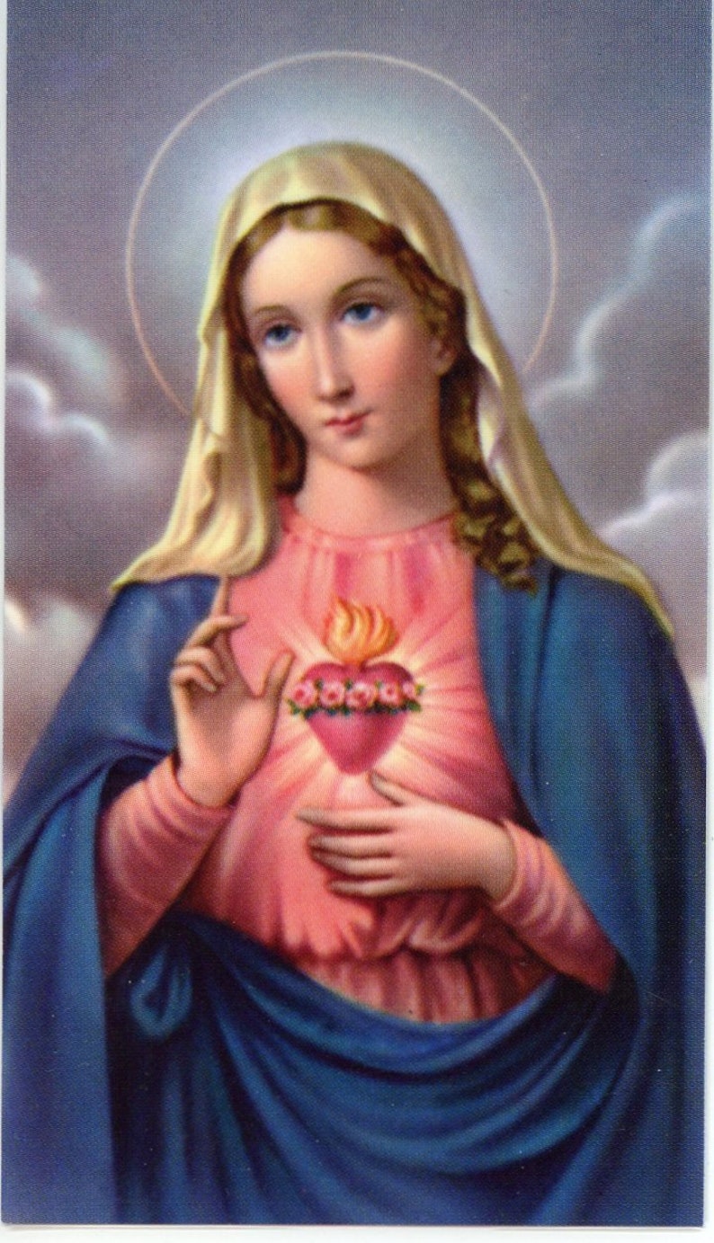 Prayer Of The Consecration To Mary  Holy card  Prayer card image 0