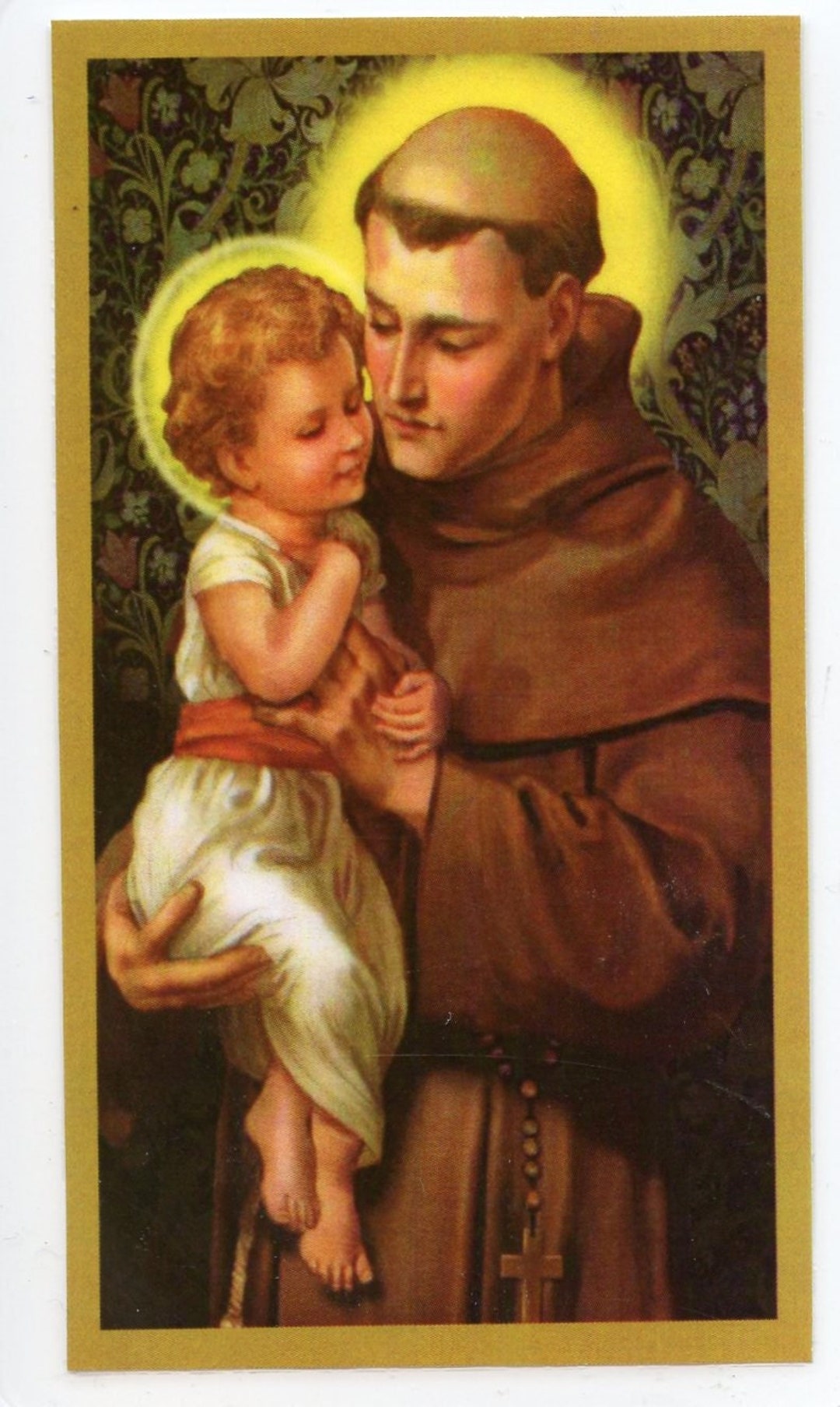 Prayer to Saint Anthony to Find Lost Articles U Holy Card Prayer Card
