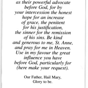 ST. ANN 1 Holy Card Prayer Card pack of 25 - Etsy