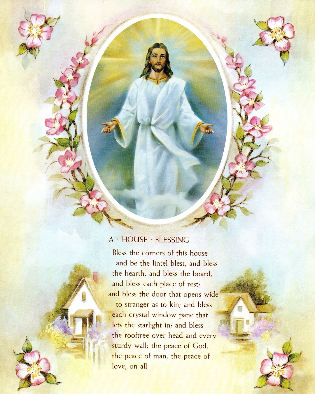 HOUSE BLESSING 2 Catholic Picture Print Etsy