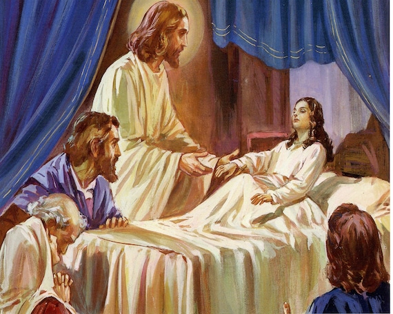 Jesus Heals Man P Catholic picture print | Etsy