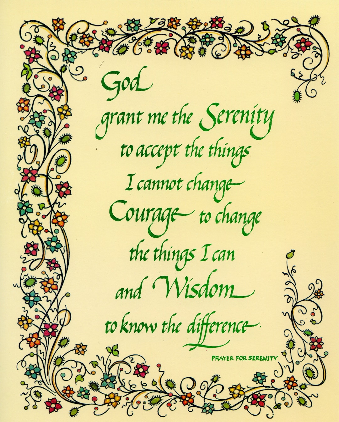 SERENITY PRAYER 3 Catholic Picture Print Etsy