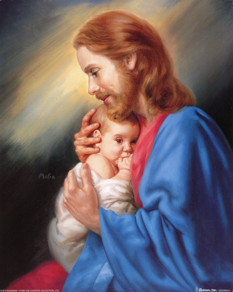 JESUS & CHILD 12 Catholic picture print image 1