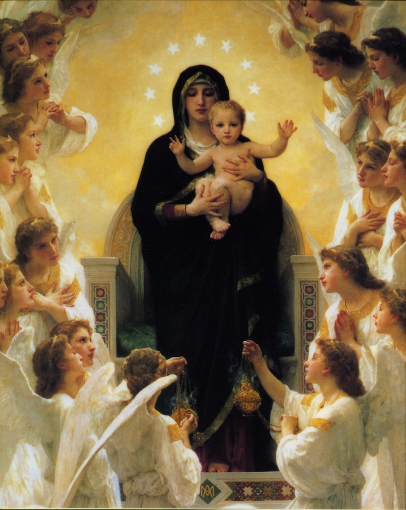 Nuestra Señora de los Ángeles  imagen católica  impresión imagen 1