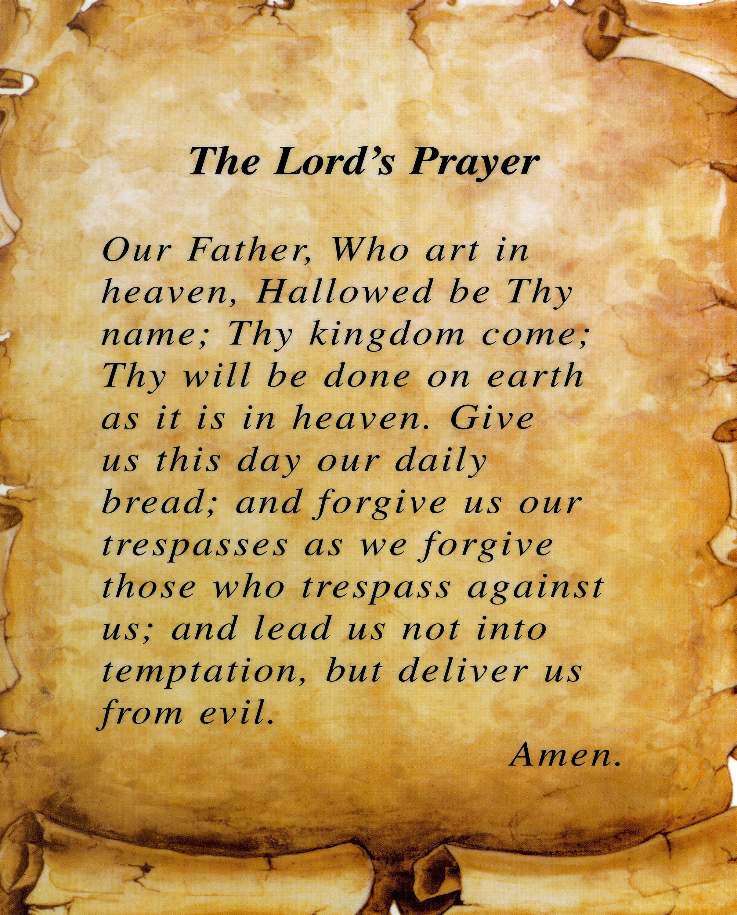 THE LORD'S PRAYER Catholic Picture Print Etsy