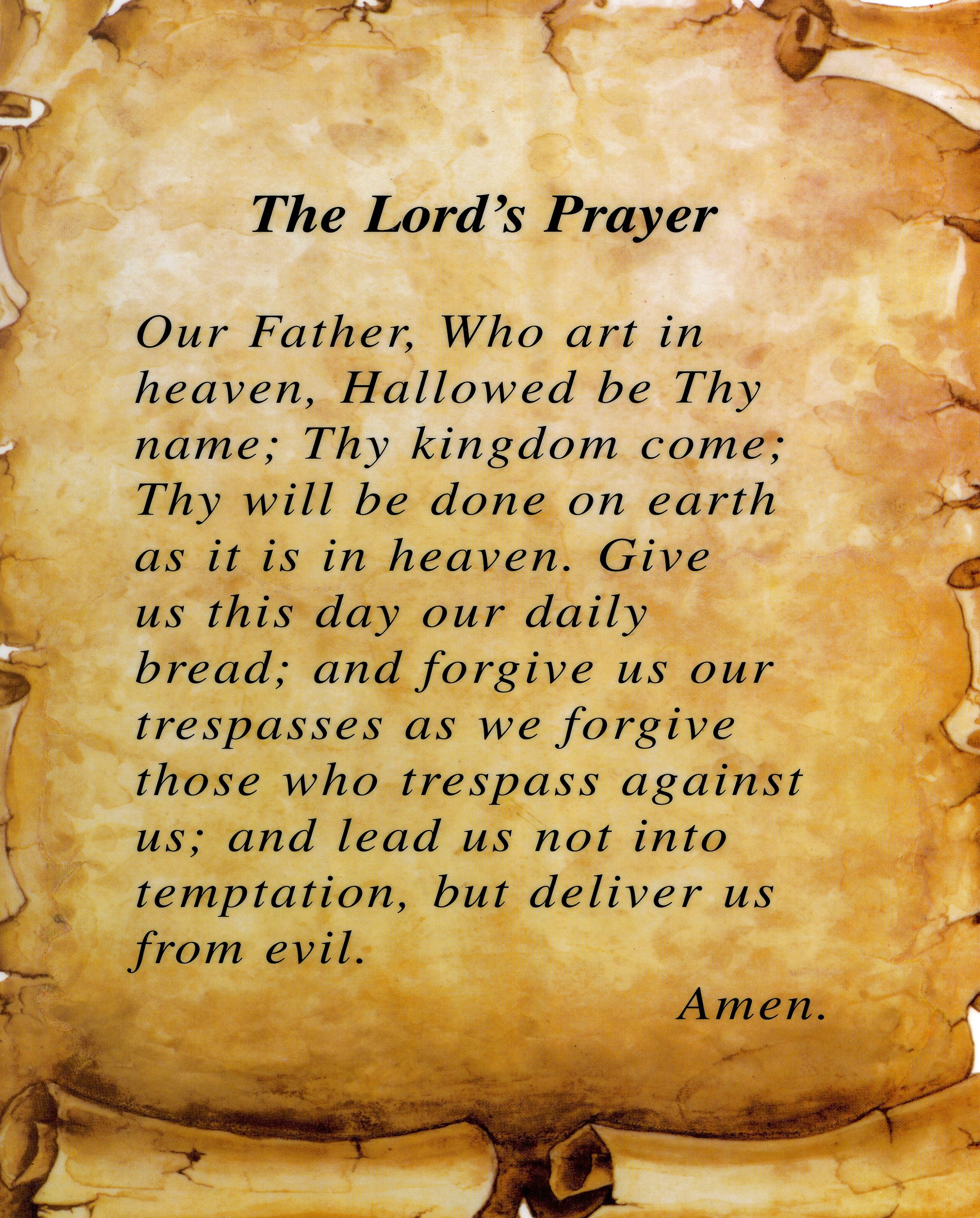 THE LORD S PRAYER Catholic Picture Print Etsy