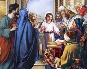 Finding of Jesus T - Catholic picture - print