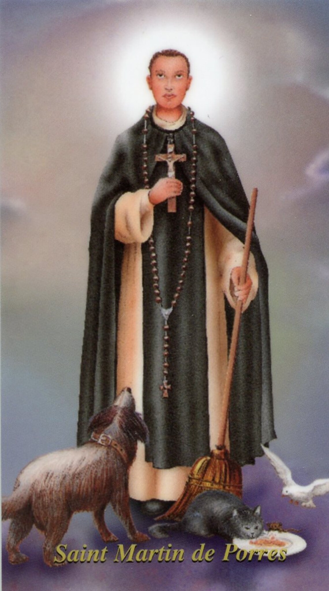 St. Martin De Porres Relic Holy card Blessed by Pope Etsy