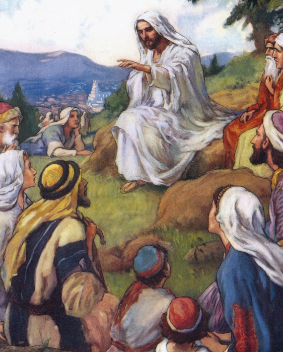 Sermon on the Mount T Catholic Picture Print - Etsy