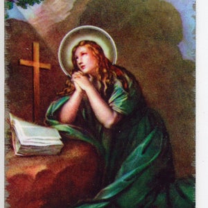 ST. MARIA MAGDALENA - Relikt Heilige Karte - Gesegnet von Papst Franziskus