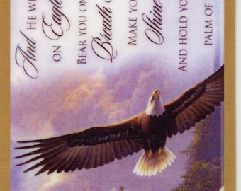 Eagle's Wings Prayer U - Holy card - Prayer card -Pack of 25