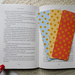 Smiley Face Bookmark Set | Individual or Set |Trendy Bookmark | Bookish Gift | Laminated Bookmark