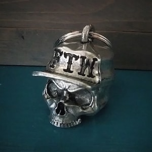 FTW Hat Skull Bravo Bells, Ride Bell, Biker Gift, Good Luck Charm
