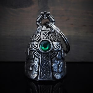 Celtic Cross Diamond Bravo Bells, Ride Bell, Biker Gift, Good Luck Charm
