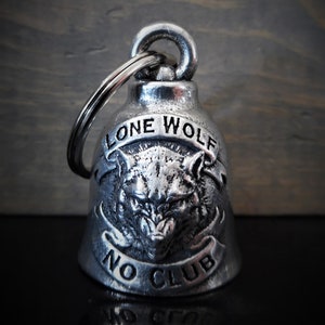 Lone Wolf No Club Bravo Bells Fahrt Glocke Biker Geschenk Glücksbringer