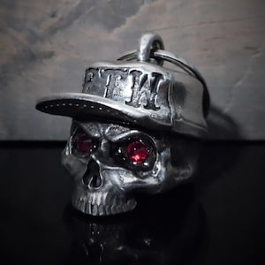FTW Skull Hat Diamond Bravo Bells, Ride Bell, Biker Gift, Good Luck Charm