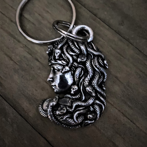 Medusa Keychain,Greek Mythology,Keyring Charm