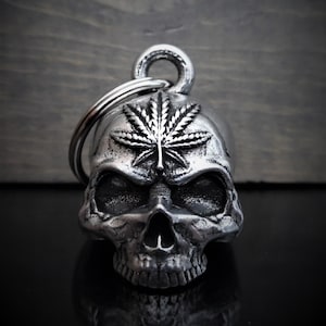 Pot Head Skull Bravo Bells, Ride Bell, Biker Gift, Good Luck Charm