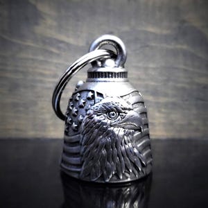 US Flag Eagle Bravo Bells, Ride Bell, Biker Gift, Good Luck Charm
