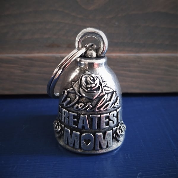 World's Greatest Mom Bravo Bells, Ride Bell, Biker Gift, Good Luck Charm