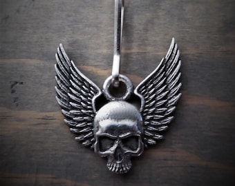 Deluxe Skull Upwing Zipper Pull fits Harley-Davidson Motorclothes Jacket Rider Deluxe Skull Upwing Zipper Pull fits Harley-Davidson Motorclothes Jacket Rider