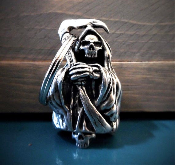 Grim Reaper Bravo Bells, Ride Bell, Biker Gift, Good Luck Charm