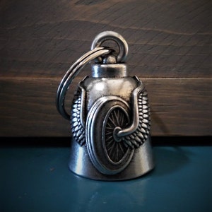 Wing Wheel Bravo Bells, Ride Bell, Biker Gift, Good Luck Charm
