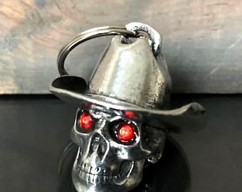 Cowboy Skull Diamond Bell Made in USA Good Luck Motorcycle Accessories