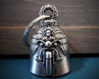 Motorcycle Angel Bravo Bells Made in USA Ride Bell, Biker Gift, Good Luck Charm