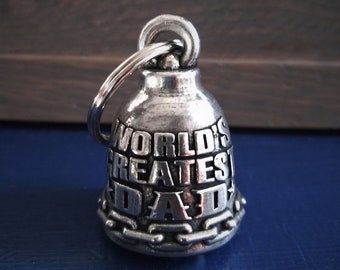 World's Greatest Dad Bravo Bells, Ride Bell, Biker Gift, Good Luck Charm