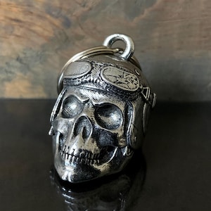Skull Rider Bell MADE IN USA Good Luck Biker Accessories