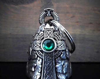 Celtic Cross Diamond Bravo Bells, Ride Bell, Biker Gift, Good Luck Charm
