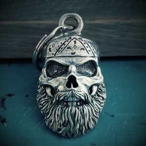 Old School Biker Skull Bravo Bells, Ride Bell, Biker Gift, Good Luck Charm