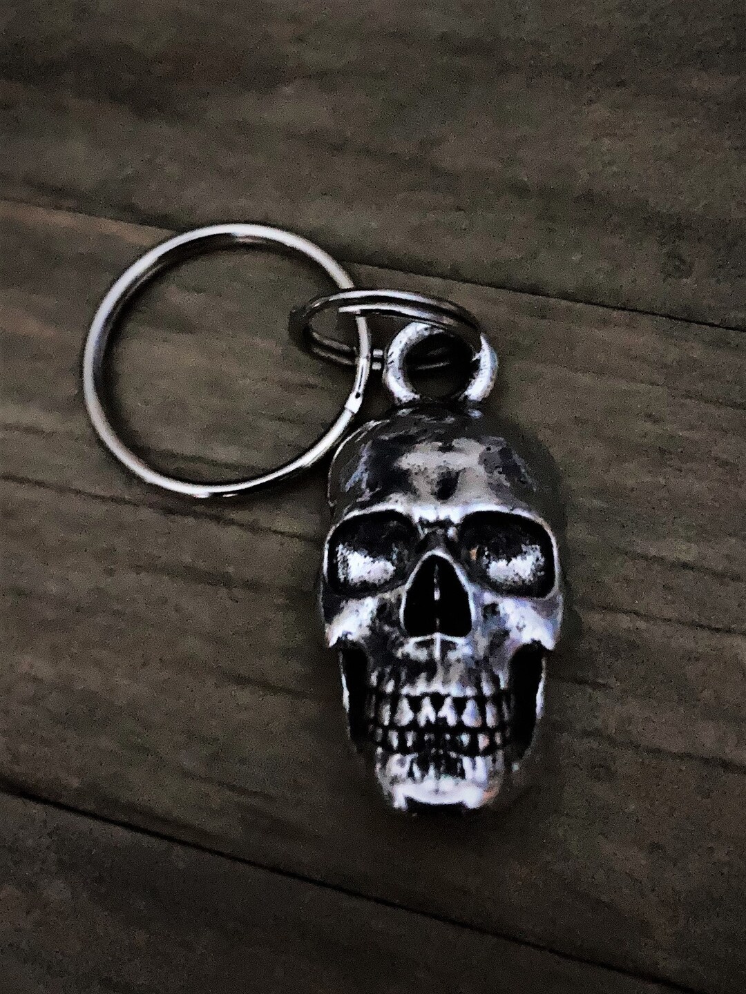 Skull Keychain, Gothic Keychain, Charm Human Skull Men's Keychain Etsy