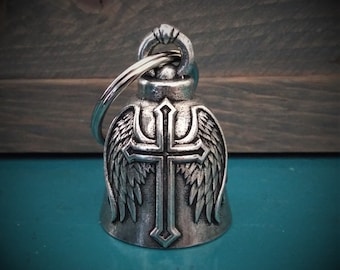 Cross Wing Bravo Bells, Ride Bell, Biker Gift, Good Luck Charm