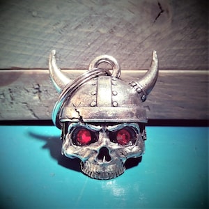 Viking Skull Diamond Bravo Bells, Ride Bell, Biker Gift, Good Luck Charm