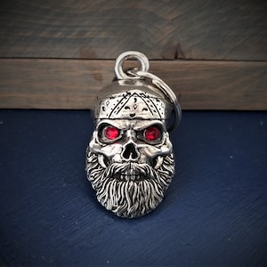 Old School Biker Skull Diamant Bravo Glocke,Gremlin Guardian Biker Glocke,Glocke Geschenk
