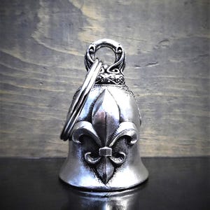 Fleur De Lis Bravo Bells, Ride Bell, Biker Gift, Good Luck Charm