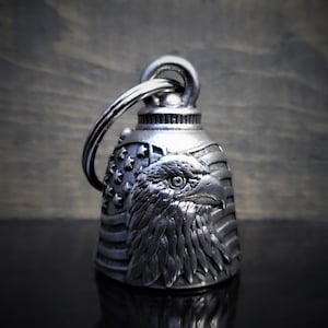 US Flag Eagle Bravo Bells, Ride Bell, Biker Gift, Good Luck Charm