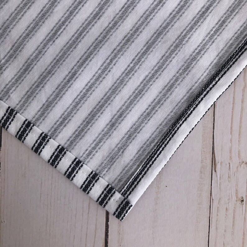 Black and White Ticking Striped Cloth Napkins French Ticking Etsy