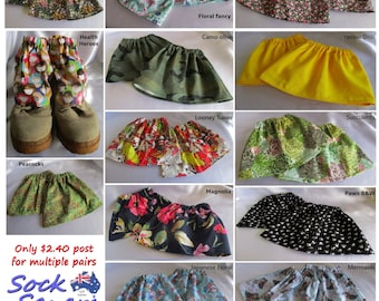 Sock Savers - Boot Covers - Gaiters - Over boots - Handmade in QLD -  One size fits most - Assorted designs